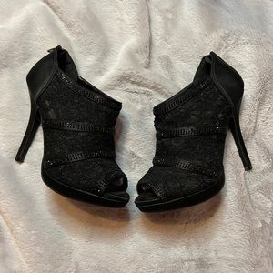 Black Lace Heels